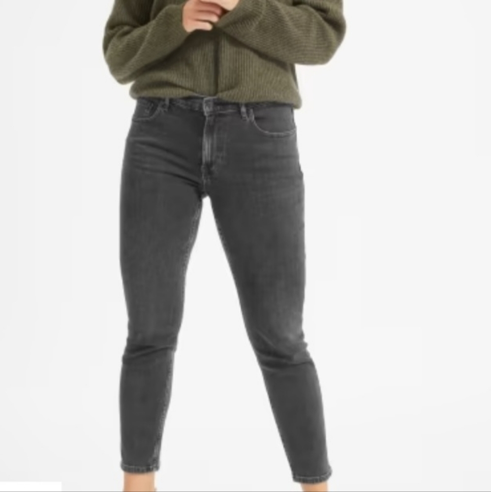Everlane Size 24 Regular Washed Black Mid Rise Skinny Jeans